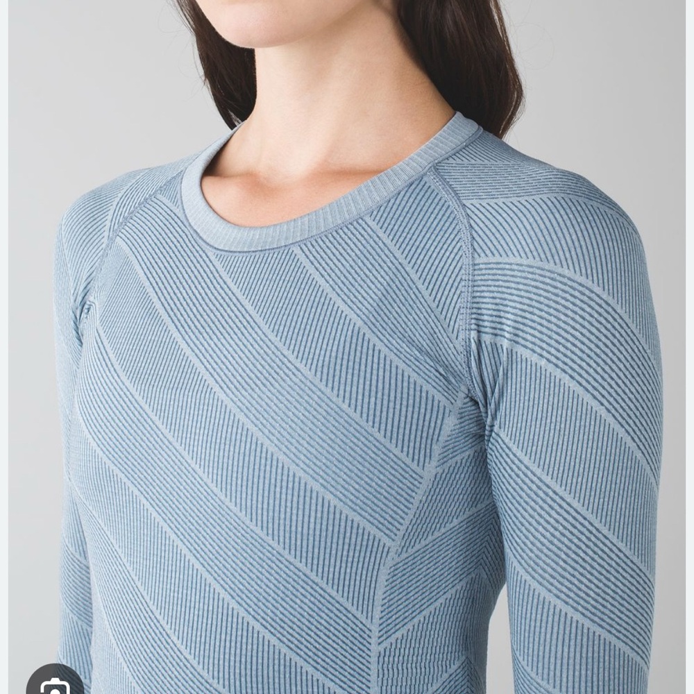 Lululemon Swiftly Tech Long Sleeve Size 4 Heathered Denim
